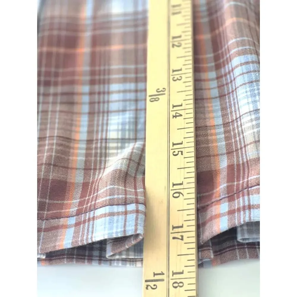 American Eagle Womens Skirt Sz 12 Plaid Schoolgirl Y2K Pleated Brown Mini NWT